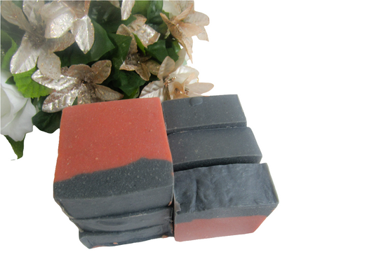 RED & ACTIVATED CHARCOAL SOAP